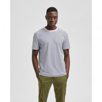 Camiseta de hombre manga corta de rayas 100% algodón orgánico