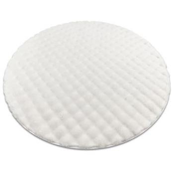Alfombra Bubble Circular 3D Estructural Imitación Piel de Conejo Blanco 100 cm