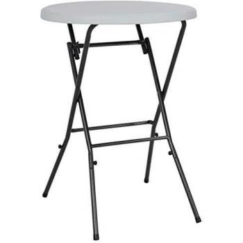 vidaXL Mesa Alta de Jardín Plegable HDPE Blanca 80x110cm Mobiliario Exteriores