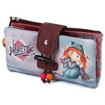Forever Ninette Origin Sweet Fn Largo Monedero, 18 cm, Azul