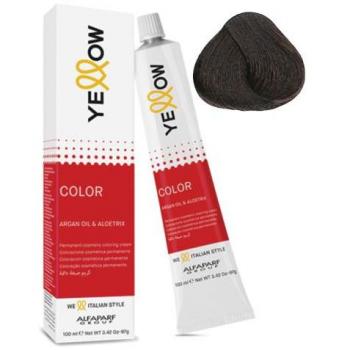 Tinta Cosmética Profesional Permanente Color Amarillo 4 (Castano Medio) con Aceite de Argan - 100ml