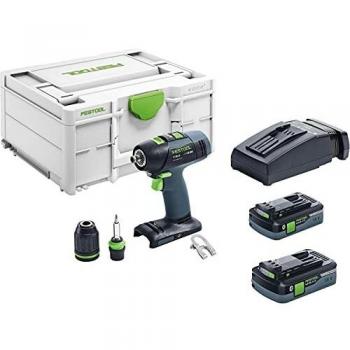 Festool - Taladro atornillador inalámbrico T 18 + 3 HPC 4,0 I-Plus + batería BP 18 Li 5,2 AS-ASI
