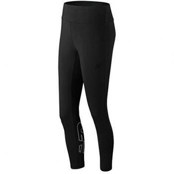 New Balance Mallas NB Athletics para Mujer, Mujer, Ajustado, WP91554, Negro/Blanco 19, S