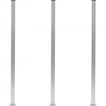 vidaXL Fence Posts 3 pcs Aluminium 185 cm