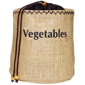 KitchenCraft Natural Elements Bolsa para Verduras con Forro Interior de Arpillera, 20 x 20 cm