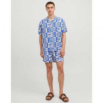 Camisa corta Jack & Jones con estampado geométrico para hombre, modelo Luke Ocean Resort