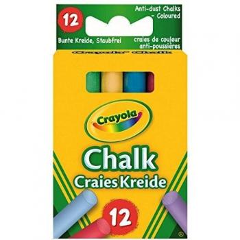 Crayola - 12 Tizas De Colores Antipolvo
