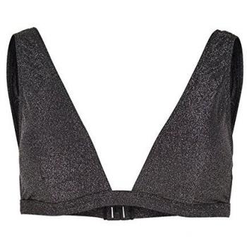 Only Kia Metallic Bikini Top ACC Black/Silver Metales, Gris, Small