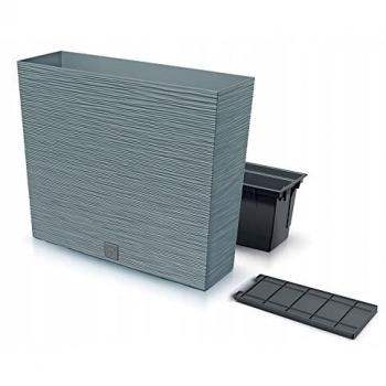 Macetero Prosperplast FURU Cemento 58x18x49.8cm 12L, con depósito, colección FURU, color cemento, capacidad de 12 litros