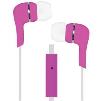 Auriculares con cable y micrófono Schneider Clear Sound, Cables planos ligeros, Azul/Rosa