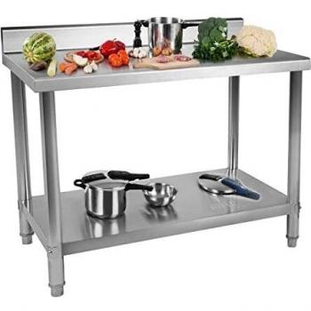 Mesa de acero inoxidable ECO 120 x 70 cm 115 kg antisalpique Royal Catering