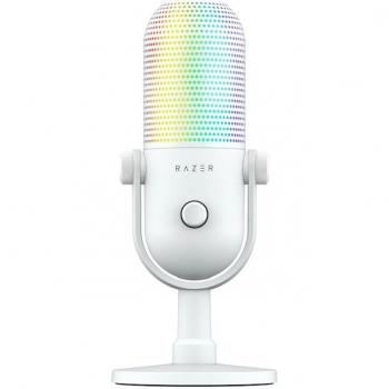 Micrófono USB Razer Seiren V3 Chroma Blanco con RGB y función Tap-to-Mute