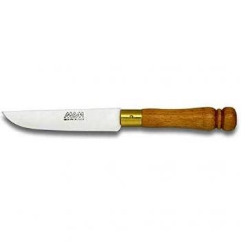 Cuchillo De Mesa Mam, Mango De Madera, Virola De Latón, Hoja De 10,3 Cm De Acero Inoxidable, 17409