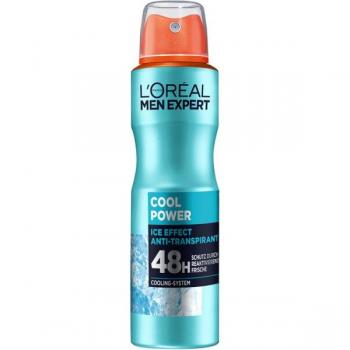 Desodorante en Spray L'Oréal Men Expert Ice Effect para Hombre con Sistema de Enfriamiento Integrado, 150ml, hasta 48 horas de frescura