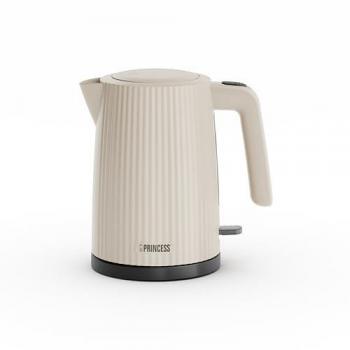 Hervidor de Agua Princess Wave 1.7L 2200W Beige Inalámbrico Sin BPA con Protección en Seco y Sobrecalentamiento