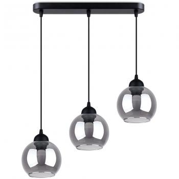 Lámpara colgante Sollux Alino 3 negro, tipo plafón, material metálico, diámetro de 45 cm
