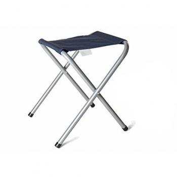 Silla de playa plegable a rayas azul y blanco, dimensiones 55x56x80cm, ideal para piscina y camping