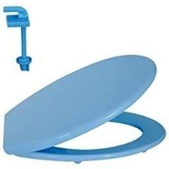 MSV Asiento DE BAÑO DE Polipropileno Azul Claro, 46x37x0.3 cm