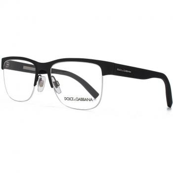 Dolce & Gabbana 0Dg1272, Monturas de Gafas para Hombre, Black Rubber, 53