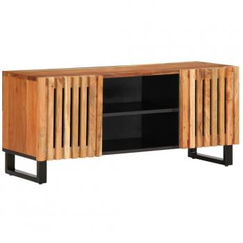 Mueble de TV madera maciza de acacia 105x34x46 cm Marrón