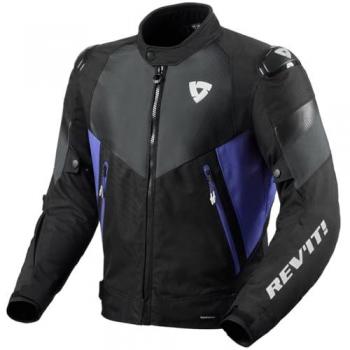 Chaqueta Textil de Moto Rev'it Control H2O Negra-Azul Talla 3XL
