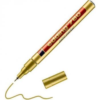 Edding 759712 - Marcador permanente, 0.8 mm, color dorado