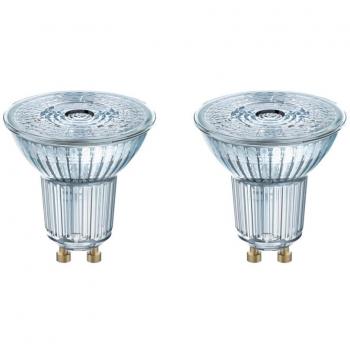 Osram Base Bombilla LED GU10, 3.6 W reemplaza a 50 vatios, Blanco, Pack de 2 unidades