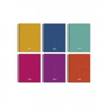 Cuaderno Mediterráneo A5 de 120 hojas con Tapa Dura y Micropuntos - Surtido