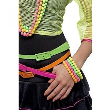 Smiffy's  - Pulseras con cuentas grandes, colores fluorescentes