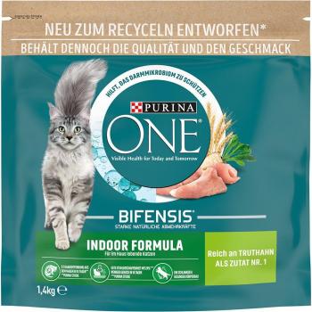 Purina ONE Indoor Formula - Alimento balanceado para gatos de interior en presentación de 1,4 kg