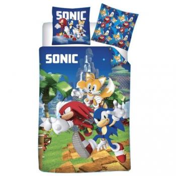 Funda Nórdica Reversible Sonic The Hedgehog para Cama de 90cm en Microfibra