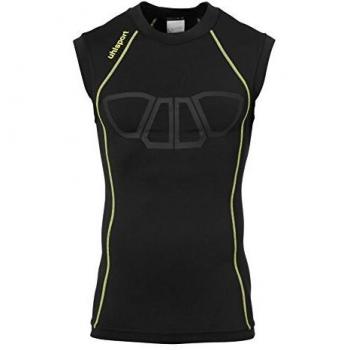 Uhlsport Bionikframe Tank Camiseta de Entrenamiento, Hombre, Negro/Amarillo flúor, M