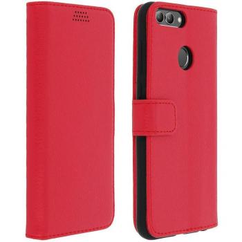Funda Libro Billetera Roja para Huawei P Smart