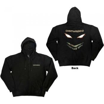 Sudadera con capucha unisex para adultos Disturbed con cremallera completa y estampado en la parte trasera