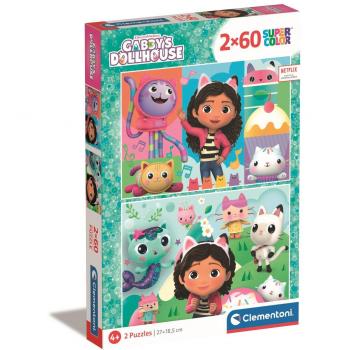 Puzzle La Casa de Muñecas de Gabby 2 X 60 Piezas (Clementoni 24804)