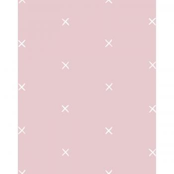 Papel Pintado Gráfico Rosa - 0,53 x 10,05 m - Estahome