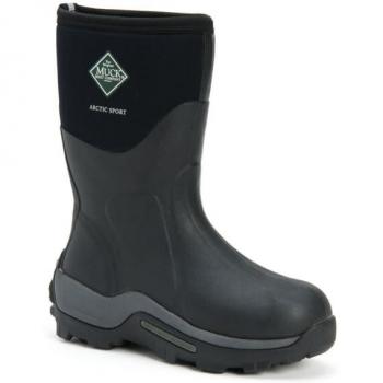 Men's High-Performance Arctic Sport Mid-Cut Rubber/Neoprene Boots - Black, Size 11