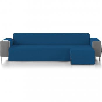 Eiffel Textile Marsella Cubre Sofá Algodón Azul 280 x 195 x 2 cm Chaise Longue Brazo Derecho