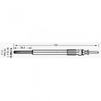Bujía de precalentamiento NGK 6649, 11,0V, 5,0A, M10 x 1,0, compatible con OPEL Zafira A, Astra G Berlina, Caravan; K