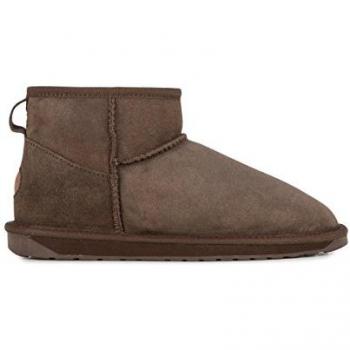 Botines de piel de oveja para mujer EMU Australia Stinger Micro marrón, talla 38