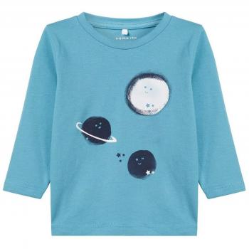 NAME IT Nbmretur LS Top, Camisa Manga Larga para Bebés, Azul Delphinium Blue, 58