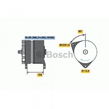 Alternador BOSCH 0 986 044 060 de alta eficiencia