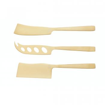 Set de 3 Cuchillos para Cortar Queso de Acero Inoxidable - Gran Durabilidad y Precisión de Corte - Color Cobre