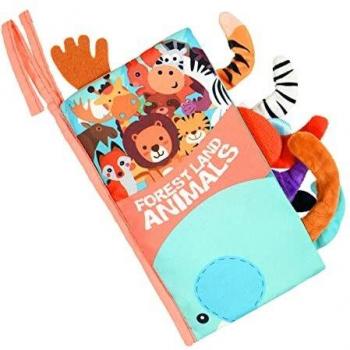Vicloon Libro de Tela, 1 Pieza Libros Blandos Libro Activity Bebé con Cola, Animales Libros de Tela Bebé Aprendizaje y Educativo Libro para Bebé Recién Nacido Niños Preescolar