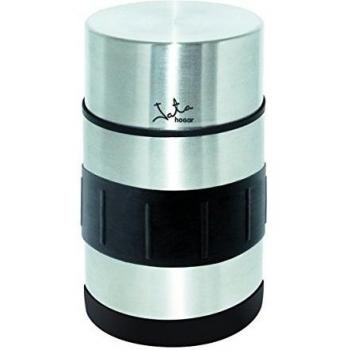 Jata Hogar Termo, Acero Inoxidable, Plateado y Negro, 20 cm
