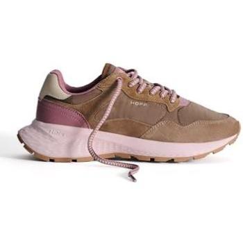 Zapatillas deportivas Hoff Budapest II de mujer con suela volumen, forro textil, color marrón oscuro y rosa, talla 38