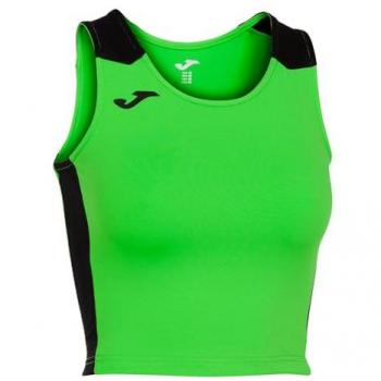 Top de running Joma Record II mujer verde flúor negro