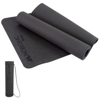 Esterilla de Yoga Antideslizante 181x61cm 6mm grosor Cinta transporte Flexible Ecológico Negro EY-01 Mobiclinic