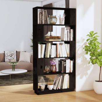 Estantería divisoria de espacios en madera maciza blanca 80x25x163,5 cm