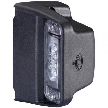 HELLA 2KA 010 278-051 Piloto de matrícula - LED - 24V - atornillado/montaje exterior - Color de tulipa: transparente - Cable: 500mm - Conector: EASYCONN - Montaje lateral ext./exterior - Cant.: 1